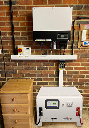 Stacked lithium battery installation 2